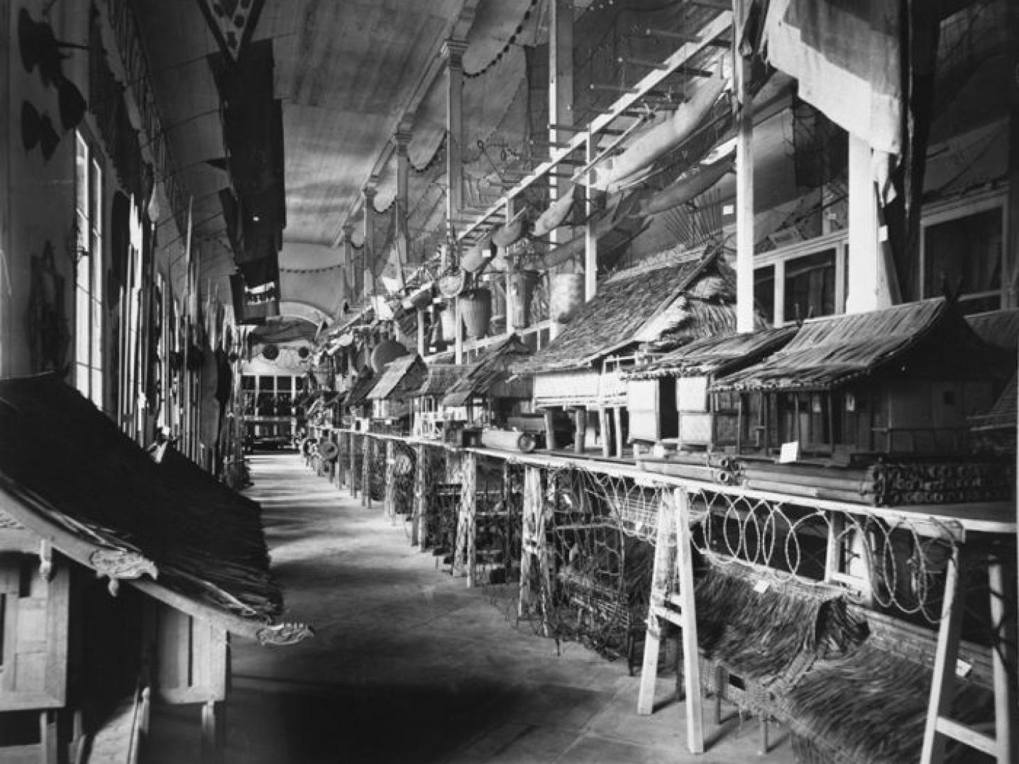 Room filled with museum objects