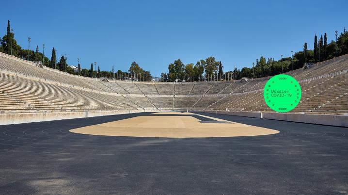 The Panathenaic Stadium on May 13 during the lockdown. Photo by George E. Koronaios